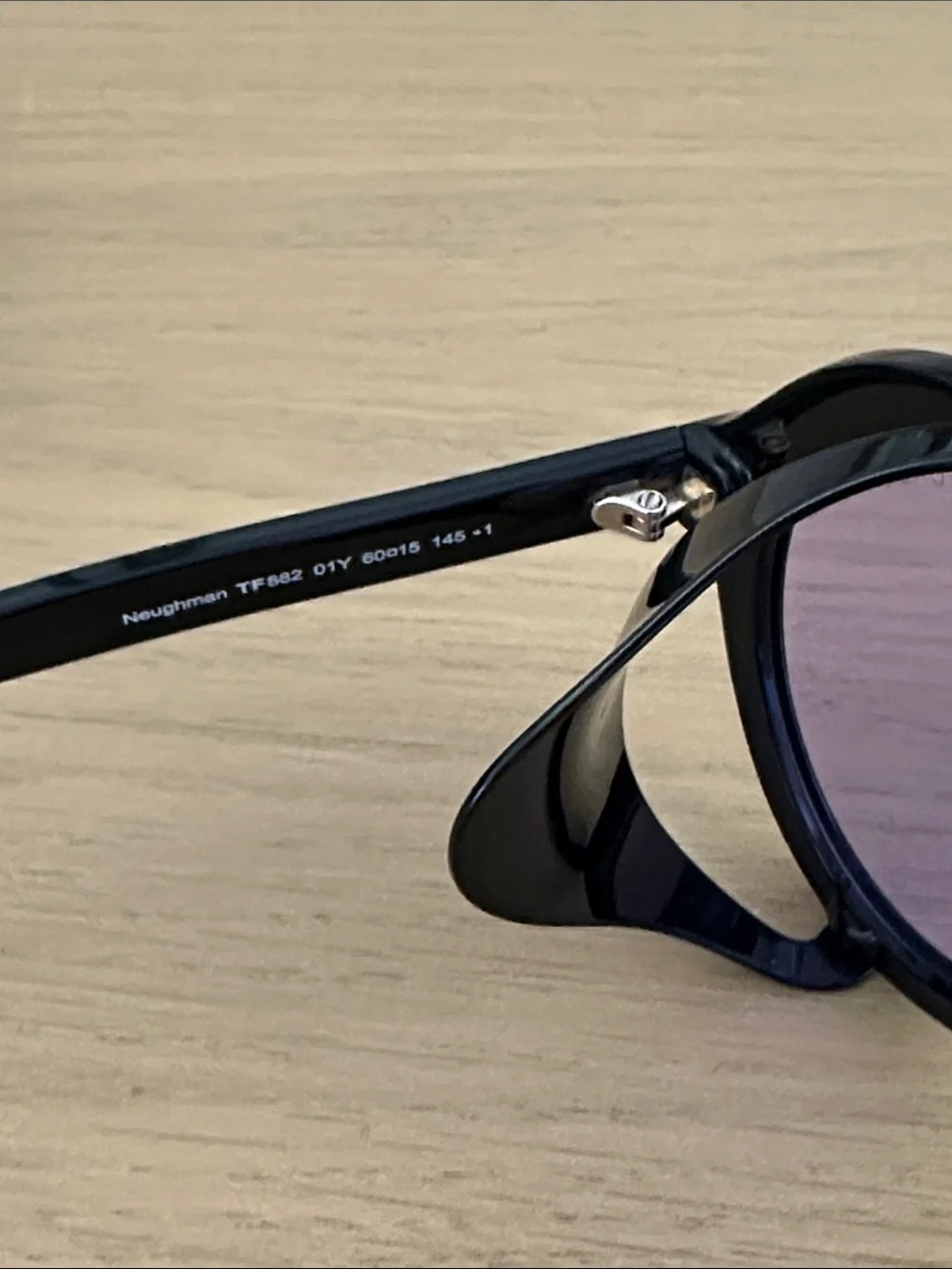 NEW Tom Ford Neughman TF-882 01Y Black and Purple Sunglasses 60-15-145